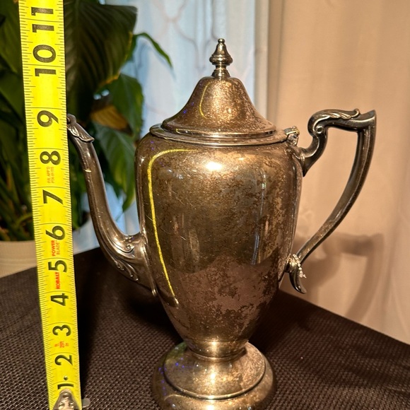 Vtg Pitcher Silver on Copper 10” tall with Lid - marked Hartford Silver HS - Picture 8 of 8